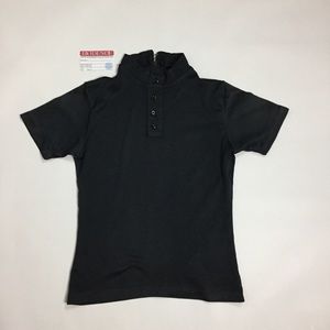 Vintage Handmade Black Short Sleeve Turtleneck